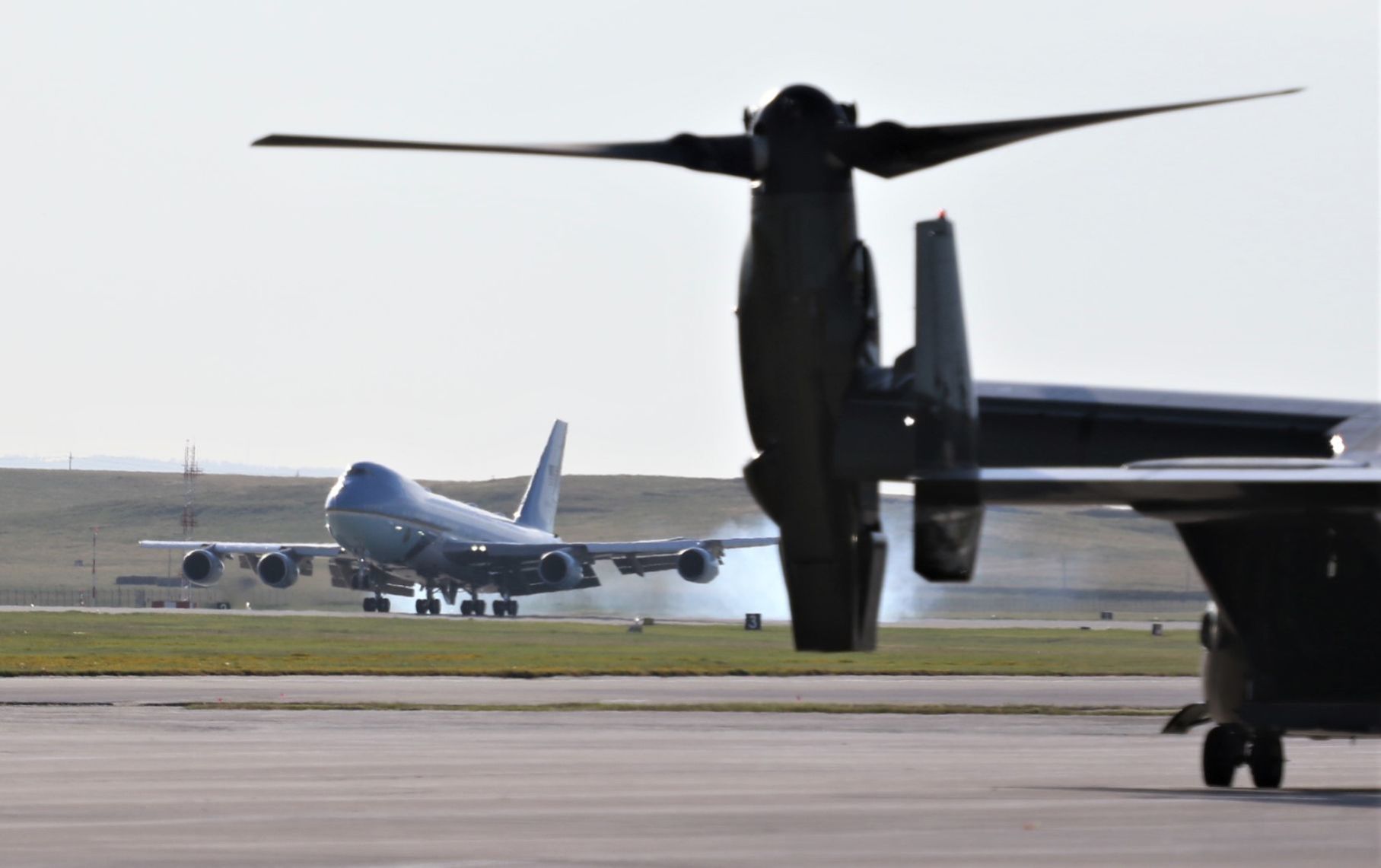 Touching down